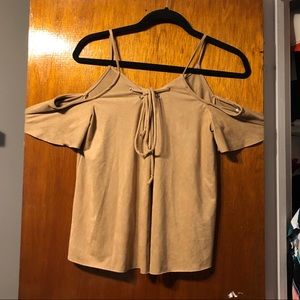 Women’s Off the Shoulder Suede Top